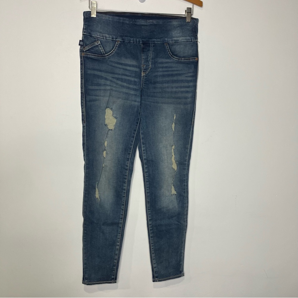 Rock & Republic denim RX slimming jeggings fever distressed jeans womens size 10